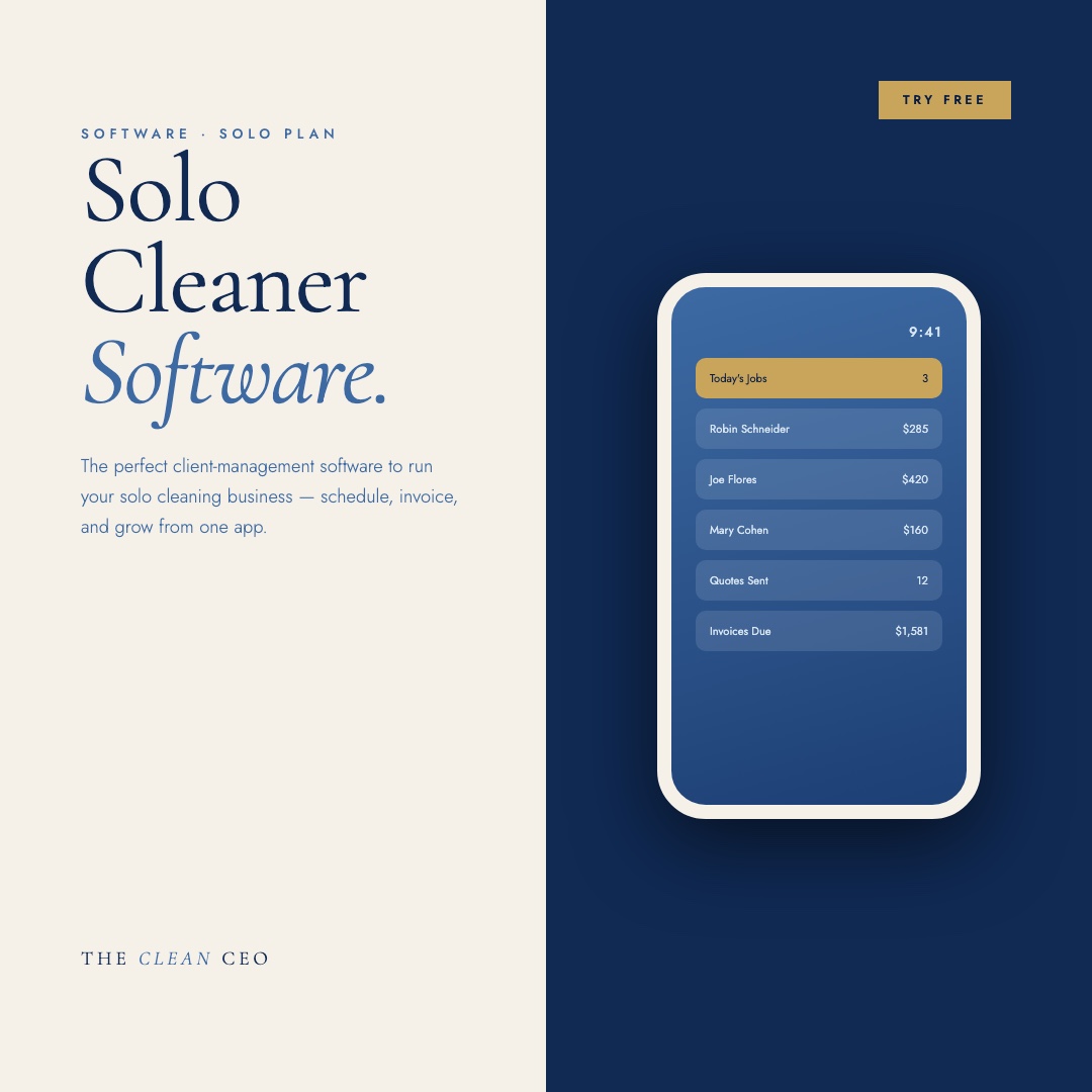 Solo Cleaner — Client Management Software