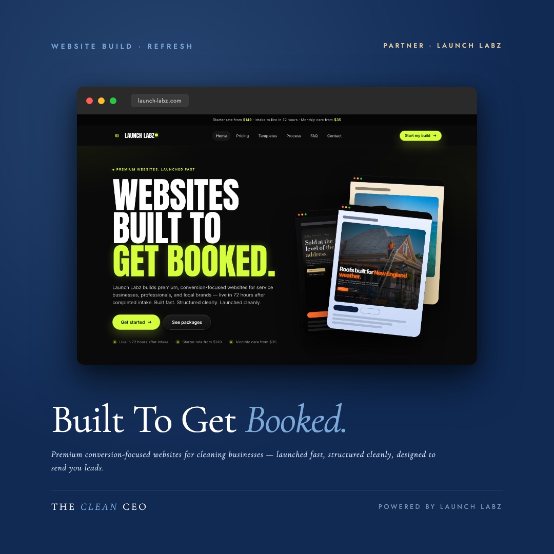 Built To Get Booked — Premium Website Build by Launch Labz